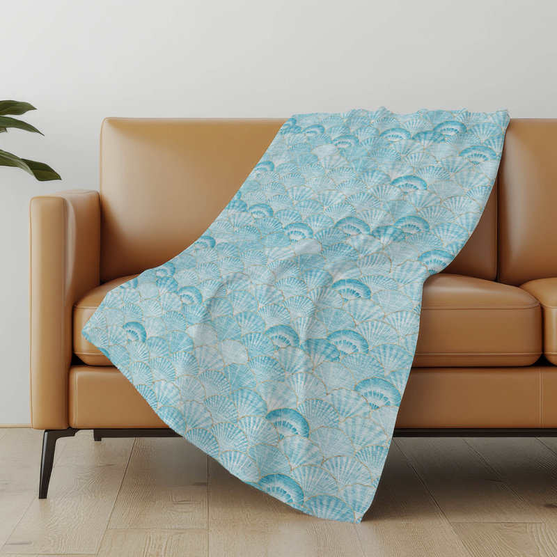 Jeté en sherpa Addison, Turquoise