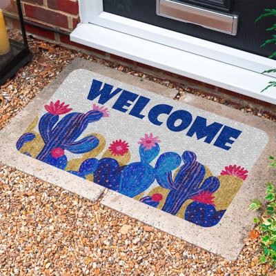 Durable PVC Doormat, Non-Slip Underside, 15.7 x 27.6 inches | 100% Weather-Resistant PVC Material | Ideal for Indoor & Outdoor Use, Easy to Clean, Stylish Design for Home Entryways & Patios