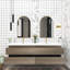 Meuble-lavabo double 72 po avec plateau en résine Terrah-918311587