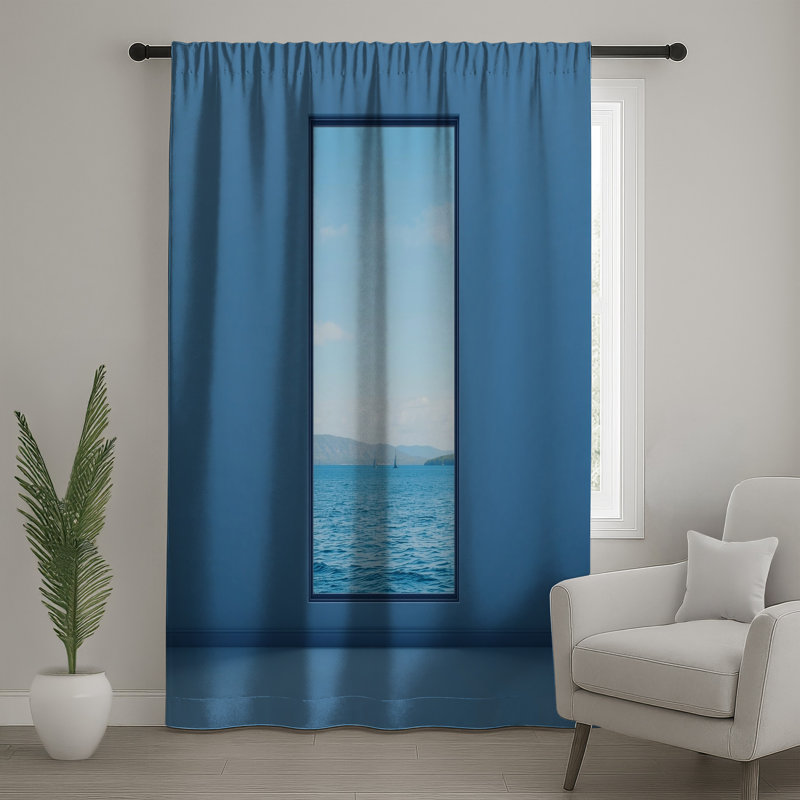 Rideaux de fenêtre Ocean View, Blocage, 50 po x 80 po - 1 panneau