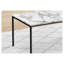 Ensemble de tables basses 3 pièces avec dessus en marbre blanc et structure en métal noir