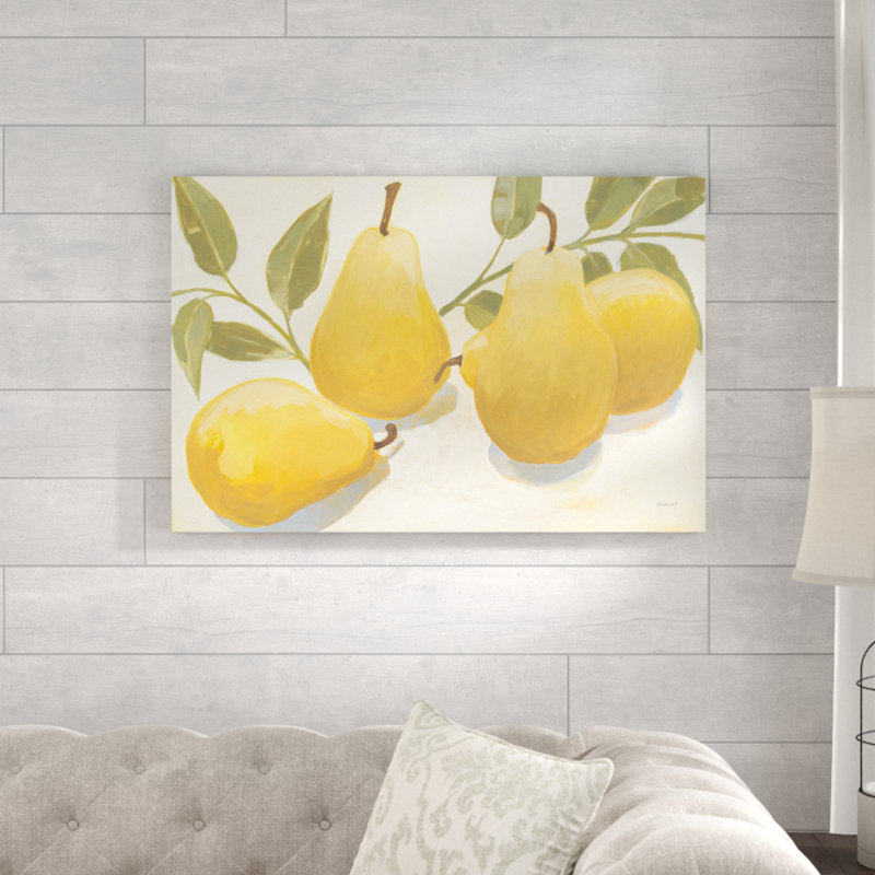 «Pears I» par Kathrine Lovell - reproduction d'art sur toile, H 24 po x l 36 po