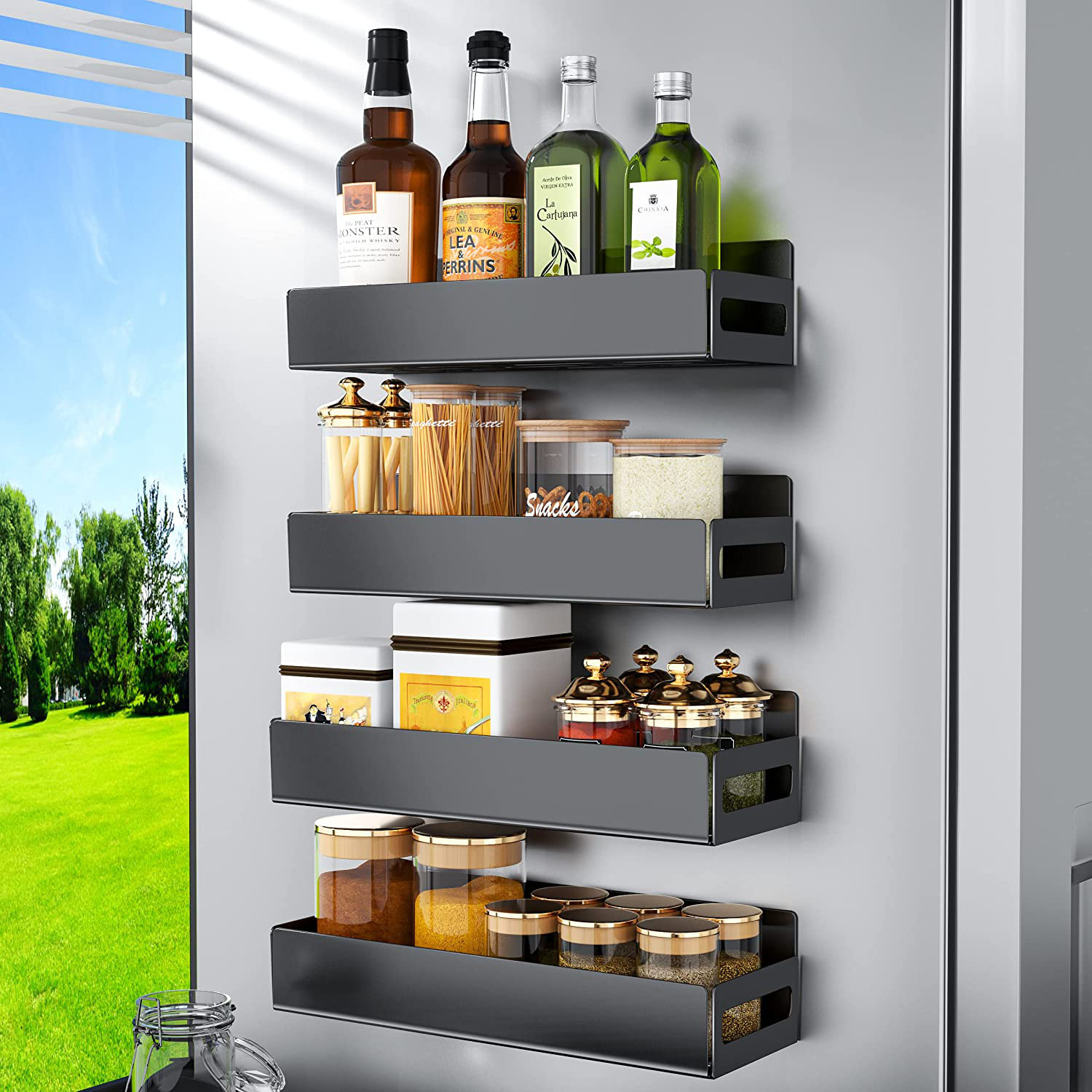 Mounted Spice Stick On Wall Spice Rack Joybos® Kitchen