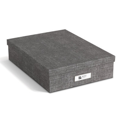 Bigso Oskar Canvas Fiberboard Document Letter Box
