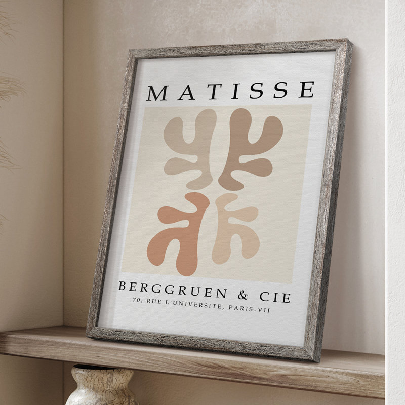 Matisse CECXLV III, reproduction d'art encadrée - bois massif, H 30 po x l 24 po