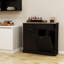 Armoire à ordures inclinable à deux tiroirs et à deux compartiments - Noir-463192528