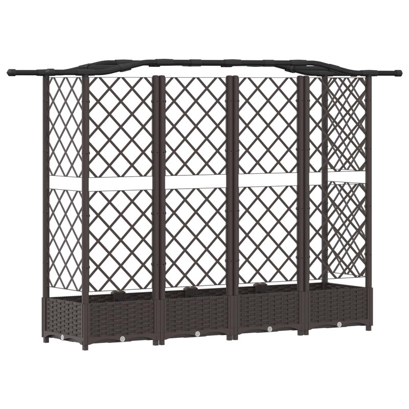 Planter, 125cm H x 203.5cm W x 40cm D, Brown