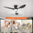 42-inch Flush Mount Ceiling Fan With Light Black-319851685