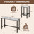 17 Stories 3-Person Modern Dining Set: Extra-Long Counter-Height Table + 3 Cushioned Stools | Space-Saving Design for Apartments & Small Kitchens | Durable Steel & MDF Construction
