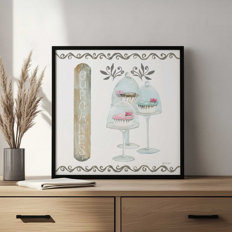 «Bake Shoppe II» par Yvette St. Amant, reproduction d'art, H 36 po x l 36 po, Argent argent
