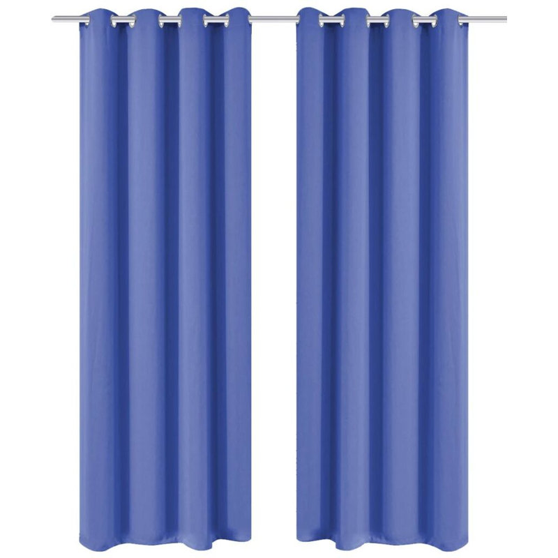 Back East Room Darkening Curtain, 135 W x 175 D cm, Turquoise
