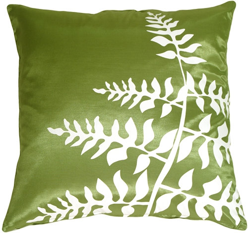 Coussin de lit Marion, Vert / blanc