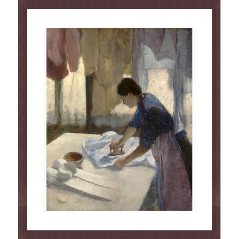«Woman Ironing» par Edgar Degas, impression giclée sur cadre, H 27,77 po x l 23,5 po