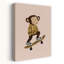 Skateboarding Monkey Fun Playful Contemporary Monkey Urban Wall Art Print 1 Piece Wrapped Canvas Wall Art-46169196