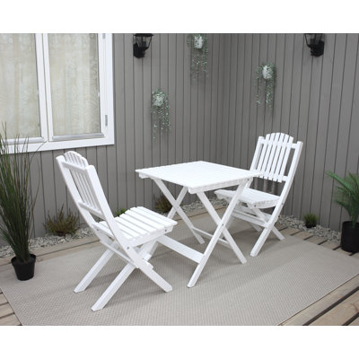 Klinger 2 - Person Square Solid Wood Patio Dining Set