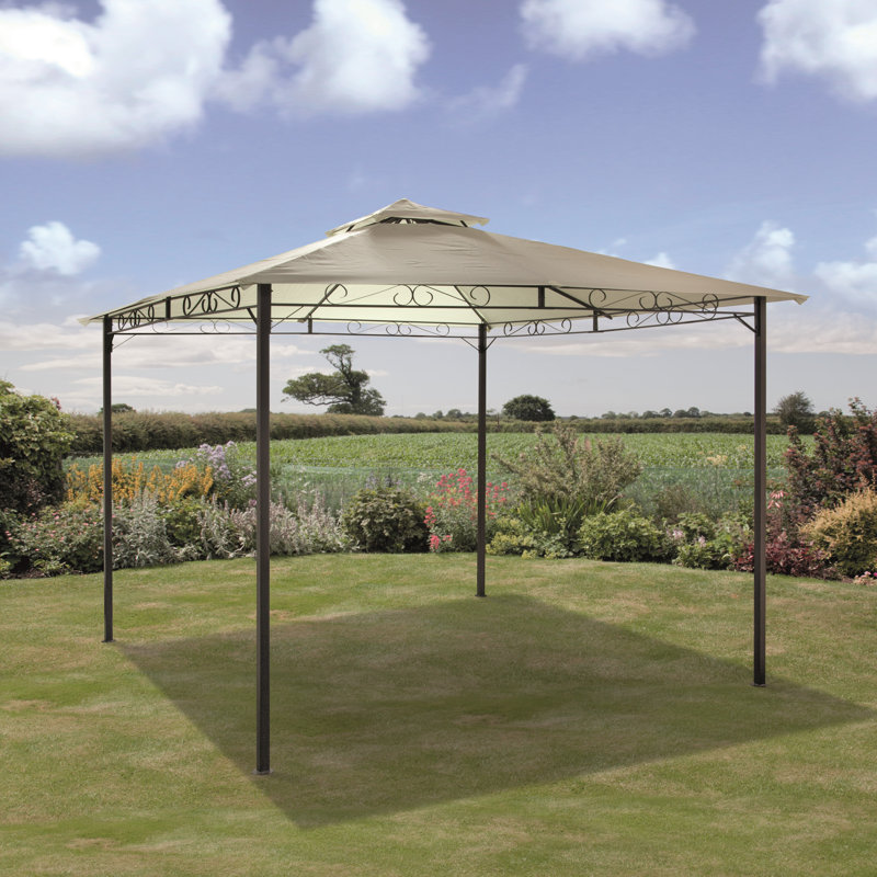 Bruto 3m x 3m Steel Gazebo, Beige