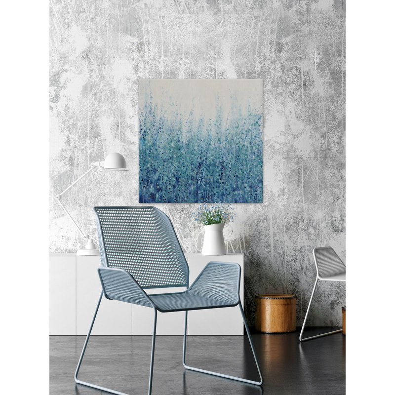 Blue Bushes - reproduction d'art sur toile, H 24 po x l 24 po x P 1,5 po
