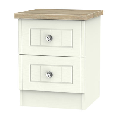 Fully Assembled Zenfield 2 Drawer Bedside Table