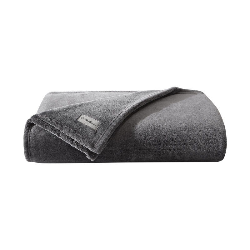 Ultra Soft Black Twin Fleece Reversible Blanket
