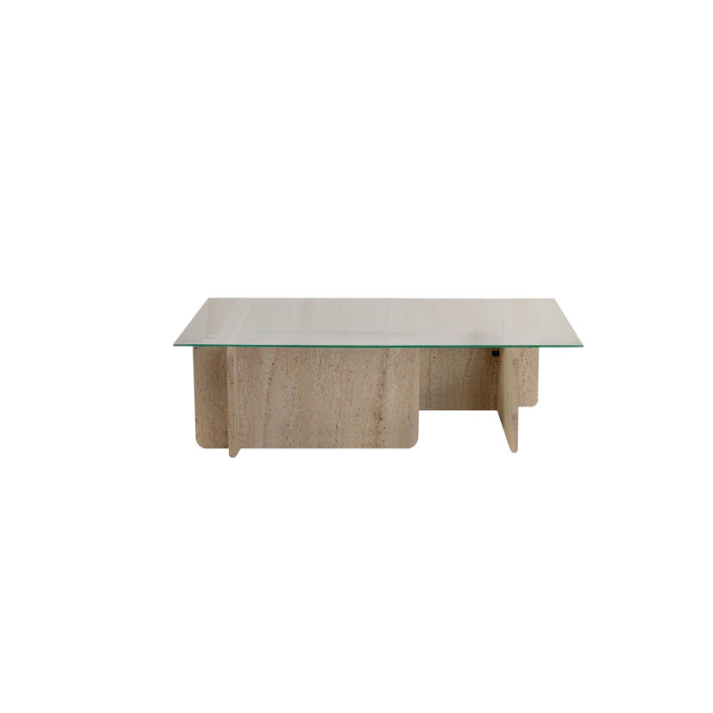 Sicario Coffee Table, Travertine Marble
