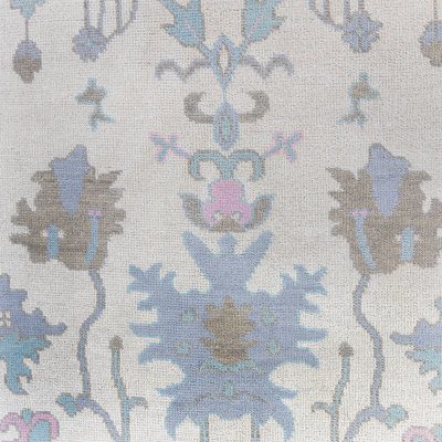 Ina Hand Knotted Wool Floral Area Rug