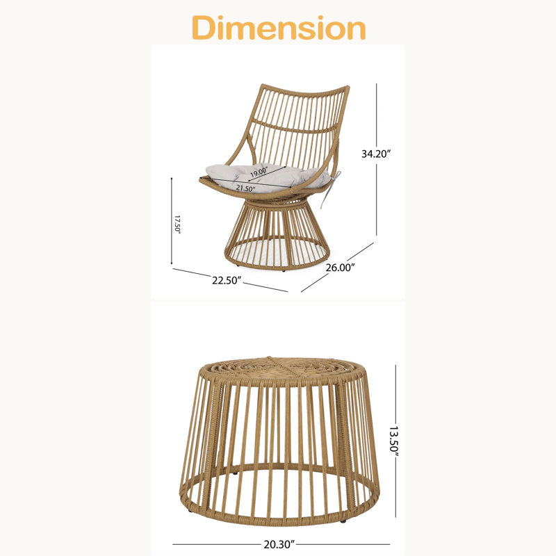 Chaise et table d'appoint