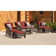 Lidewij 6 Piece Conversation Set with Loveseat, 2 Chairs and Ottomans