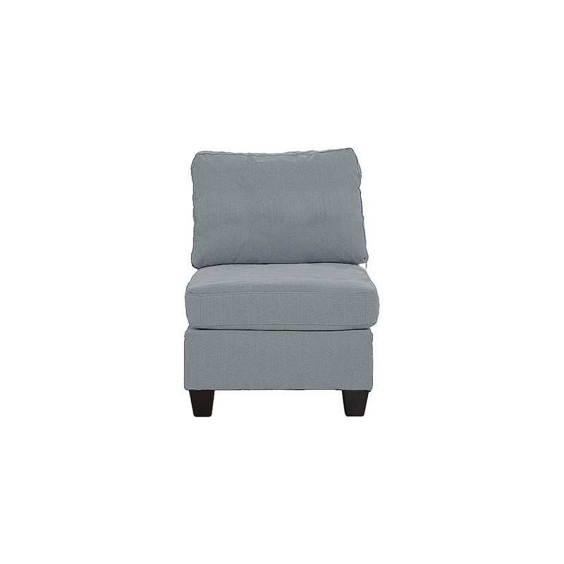 Chaise sans accoudoirs en tissu 1pc, Gris