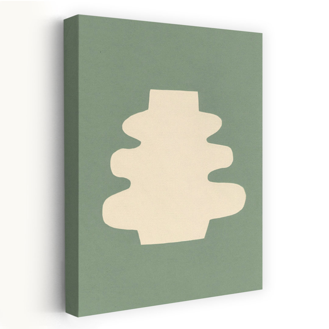 Organic Sage Vase Abstract Contemporary Minimalist Wall Art Print