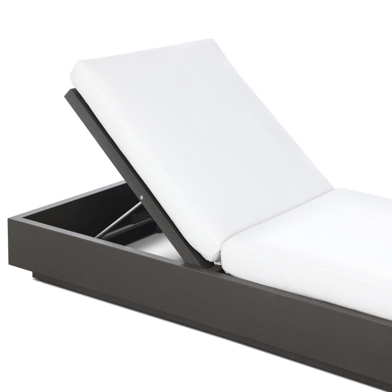 Katari Outdoor Chaise Lounge, White