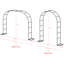Treillis arqué en métal H 91,34 po x l 63 po Clareta-2132540708