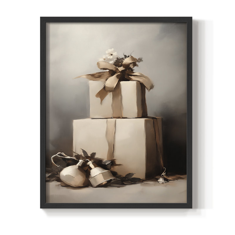Art des Fêtes de Noël - série 2 - Lxxxvi, reproduction encadrée - bois massif, H 11 po x l 9 po, Noir, noir, noir, noir