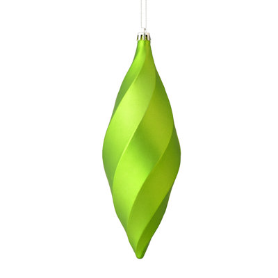 8" Matte Swirl Finial Ornament