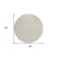 Tapis intérieur / extérieur rond lavable beige et ivoire HomeRoots 8 pi