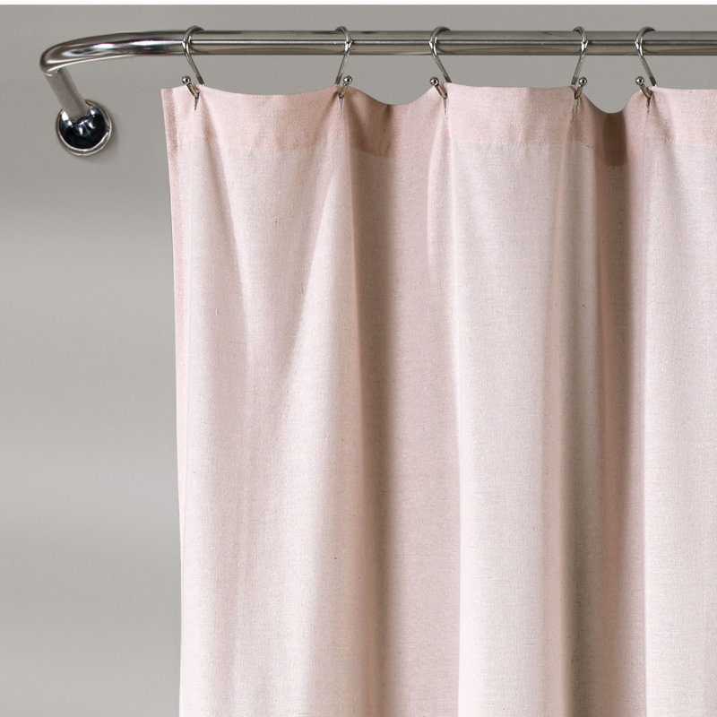 Ruya Polyester Blend Shower Curtain, Blush, 183cm W x 183cm L