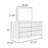 Mooran 2Pc Dresser Mirror Set, 6 Drawer, Matte Black, White Faux Marble-118778037