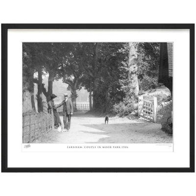 Farnham, Couple in Moor Park 1906 1 Piece Single Picture Frame Wall Art