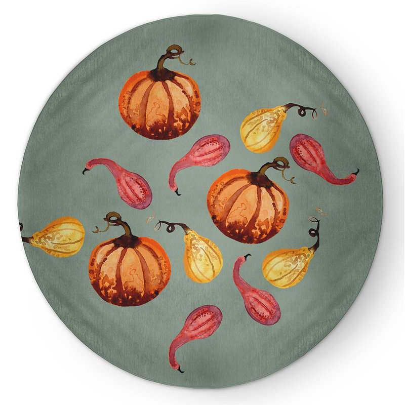 Templos Chenille Indoor Rug, Round 5'