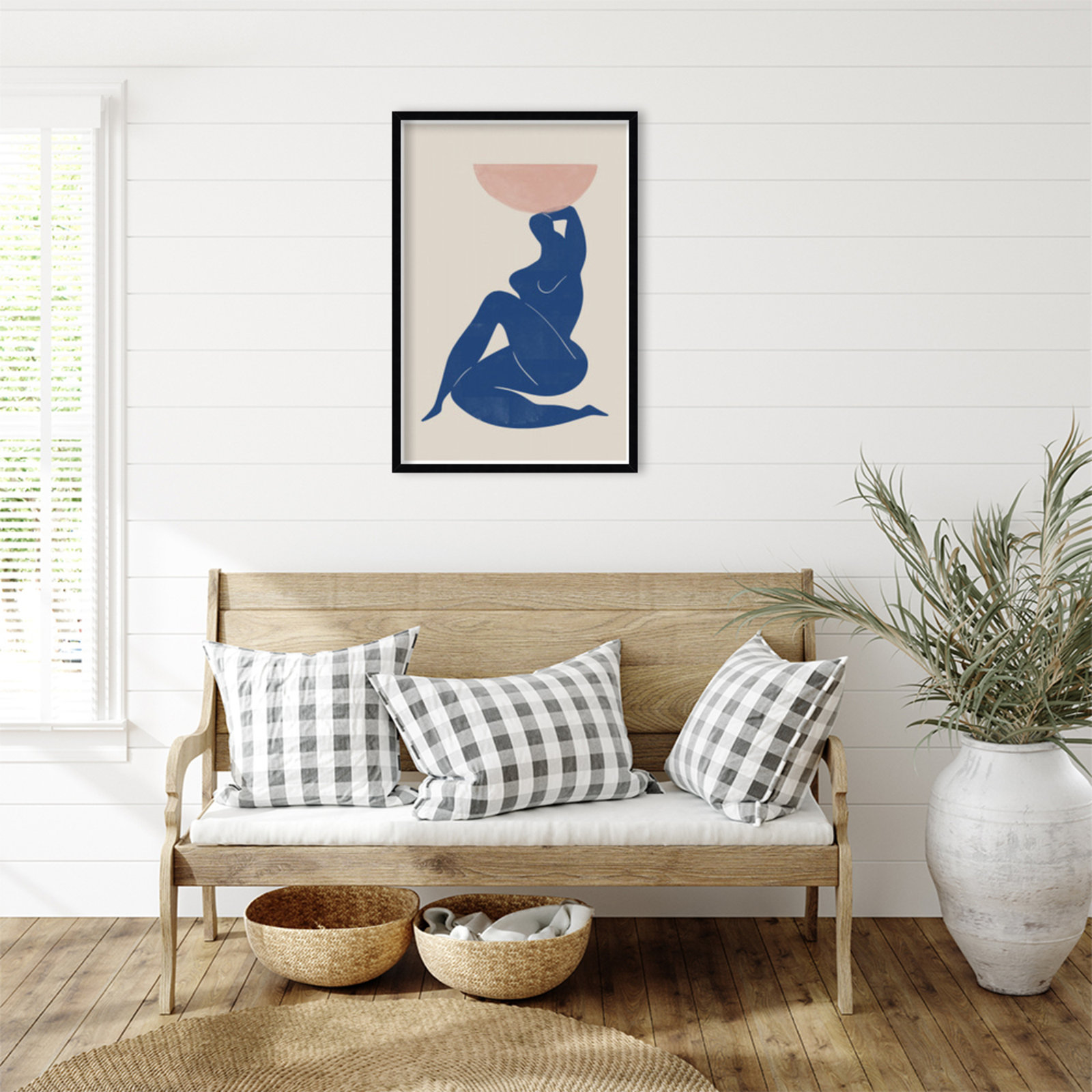 Northglenn "Vase and Woman" Print, Black, 33" H x 23" W