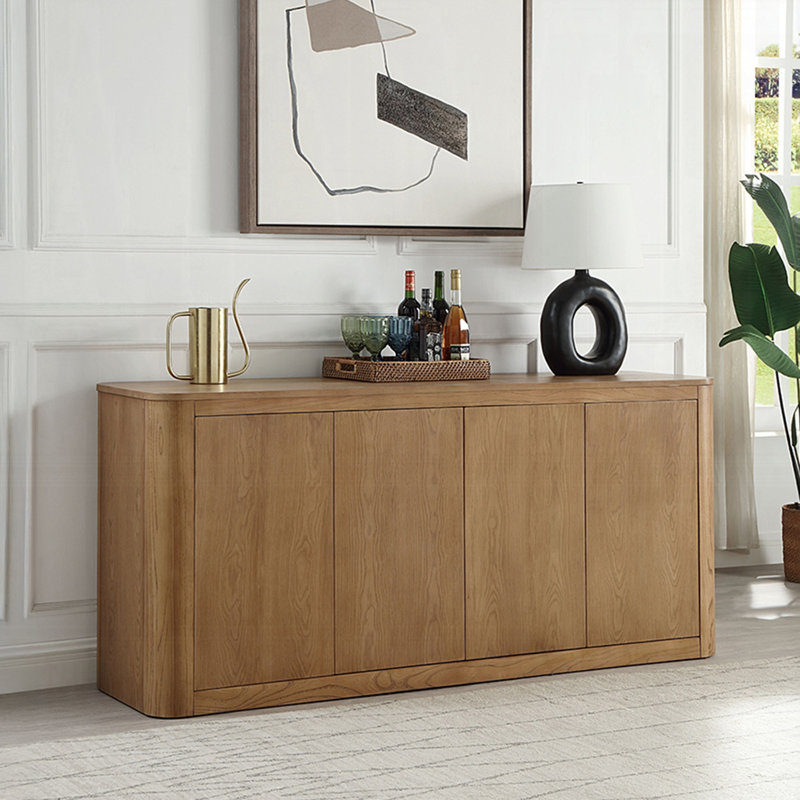Desserte 4 portes en bois au fini chêne