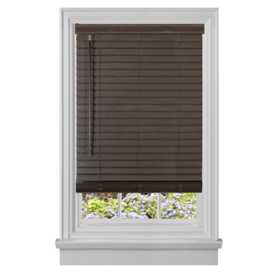Kate Aurora Cordless Heavy Duty 2 in. Faux Wood Plantation Blind - Assorted Colors & Sizes