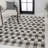 Drora Traditional Geometric Bold Gingham Black/Cream Indoor/Outdoor Rug-1497350835