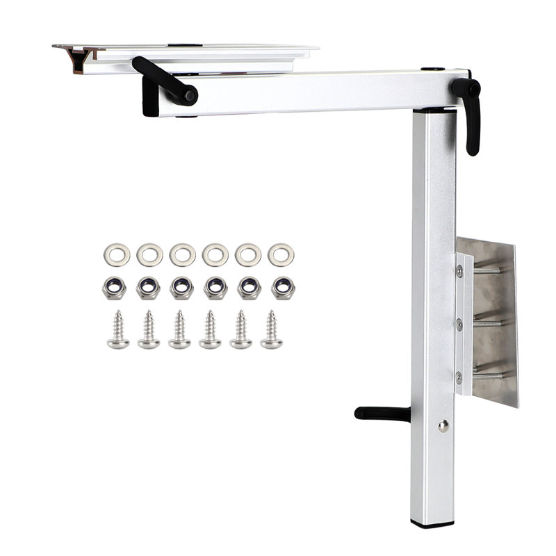 Highlande Adjustable Height 360 Degree Rotation Removable Pedestal Table Legs