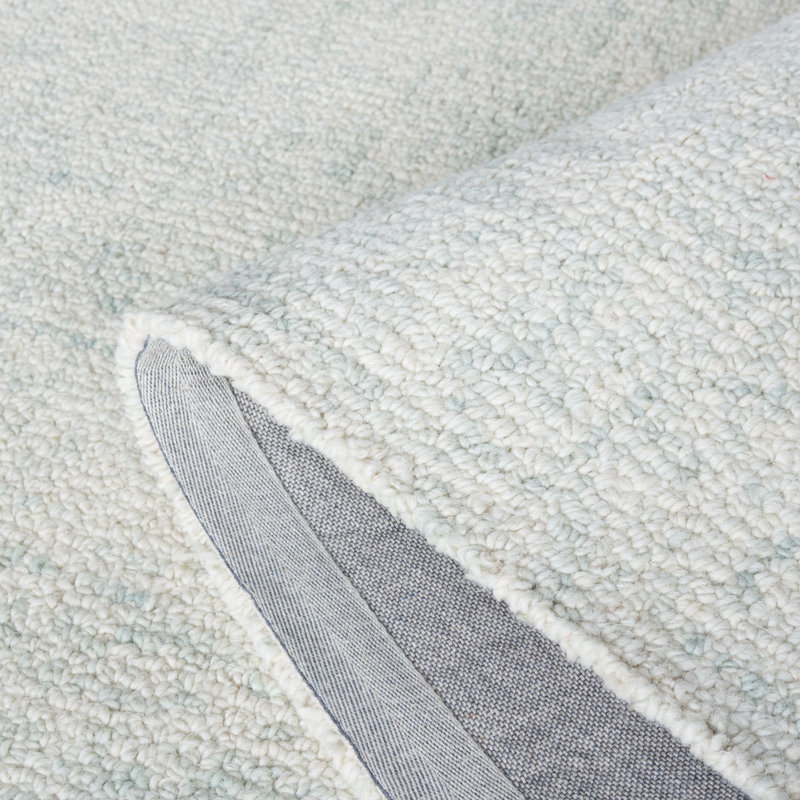 Donica Hand Tufted Wool Area Rug in Light Sage/Ivory, Runner 2'3" x 8'