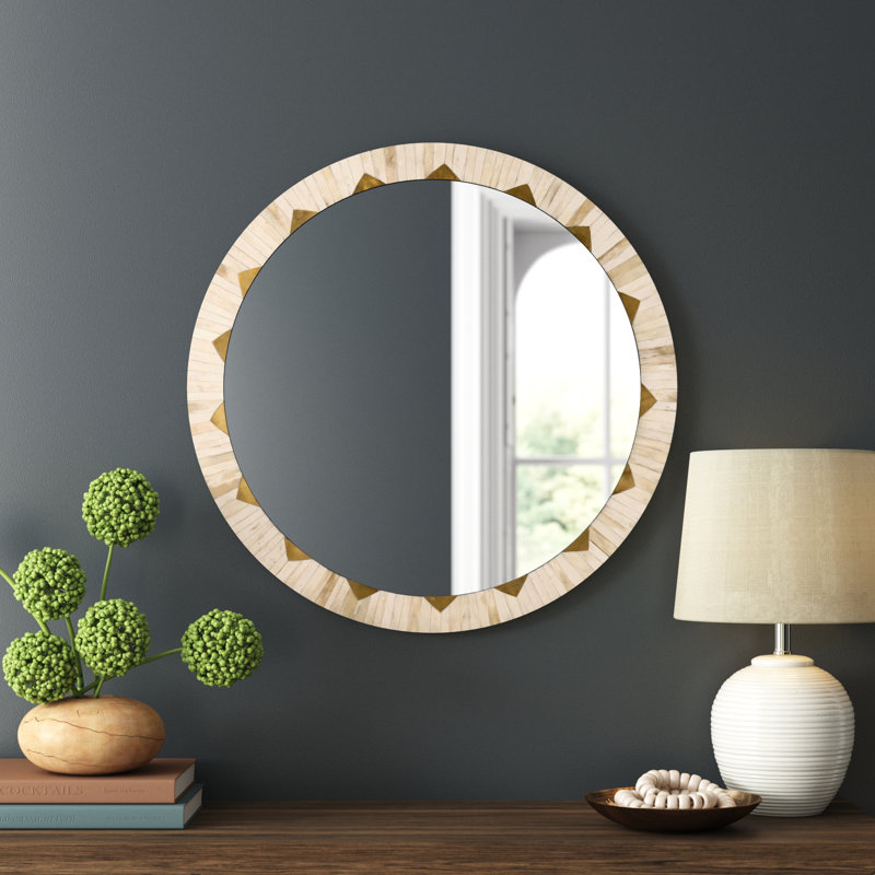 Mardi Bone Convex Wall Mirror