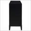 Commode 8 tiroirs Mason noir avec finition brossée et textures cannelées pour une élégance et un rangement modernes