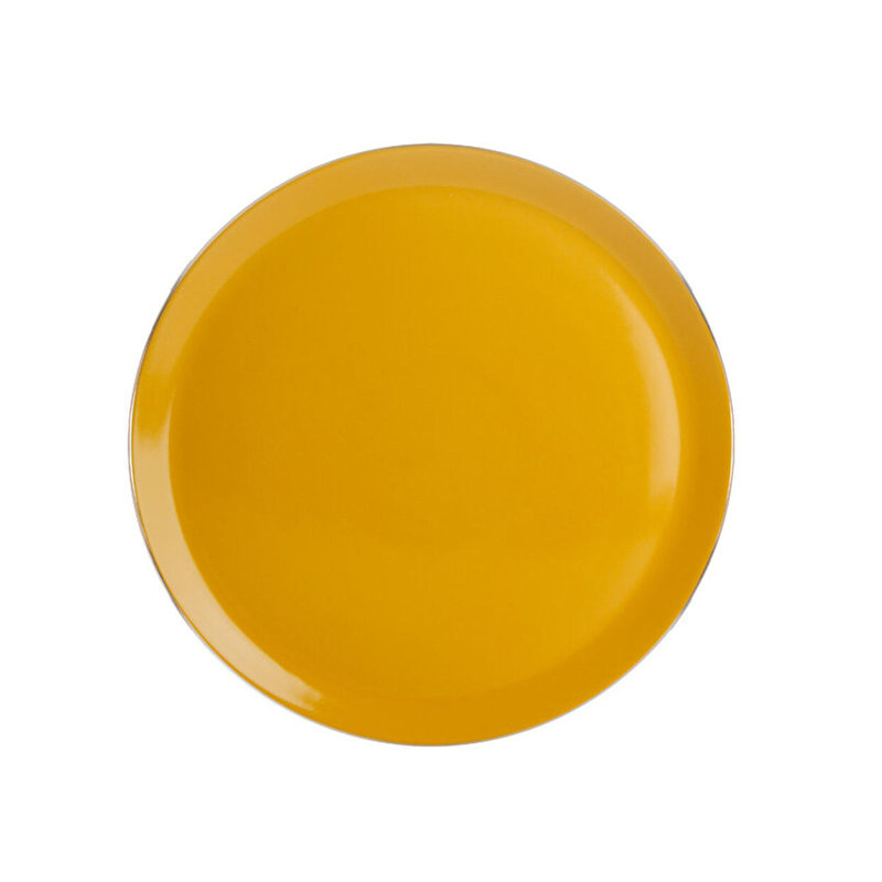 Morocco Flat Plate, Green, 32 Cm, Yellow