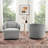 Melora 2-Pieces Boucle Swivel Barrel Accent Chair-1507206120