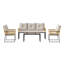 Rectangle 5 - Piece 4 - Person 90Cm L Table Set
