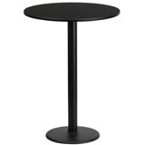Jamey 24'' Round Laminate Table Top with 18'' Round Bar Height Table Base